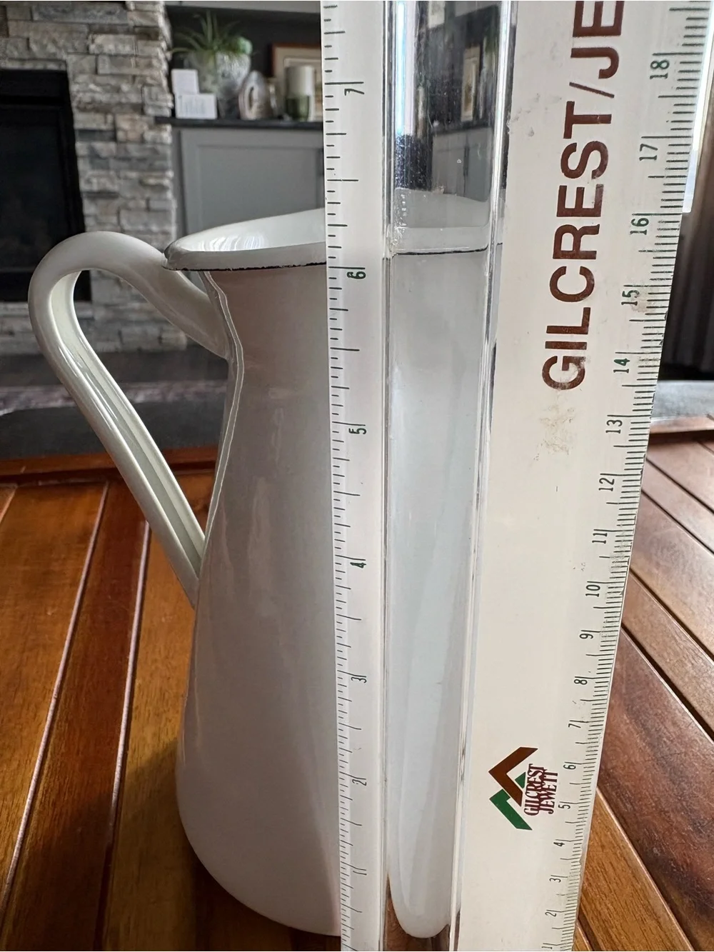 Ikea SOCKERÄRT White Enamel Vase Pitcher 6